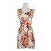 Shensee Round Neck Summer Sleeveless Floral Print Chiffon Casual Beach Mini Dress
