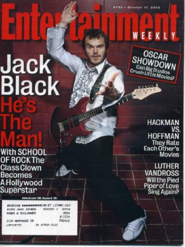 Entertainment Weekly October 17, 2003 Jack Black, Gene Hackman & Dustin Hoffman Rate Each Other's Movies, Luther Vandeross, Melissa Gilbert