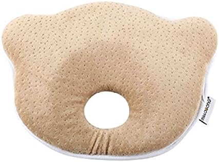 Infant Head Support Prevent Flat Memory Foam Baby Pillow Coffee Brown by Mittagong