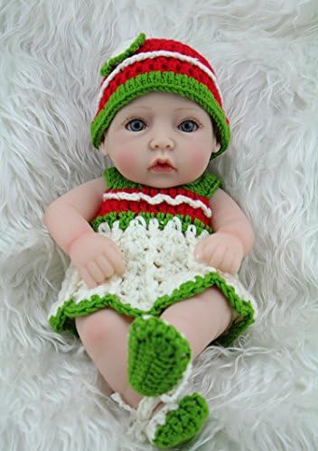 Mini Reborn Baby Doll 11 inch Sweet Girl Dolls Full Vinyl Soft Toys For Kids Christmas Gifts