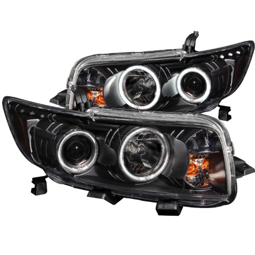 AnzoUSA 121280 Black Clear Projector Halo Headlight for Scion xB - (Sold in Pairs)