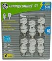 6-Pack GE Compact Flourescent (CFL) Light Bulbs 10 Watt = 40 Watt Equivalent