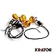 Krator Motorcycle 4 pcs Amber Bullet Turn Signals Lights Compatible with Suzuki Moped Cutlass FA50 FZ50