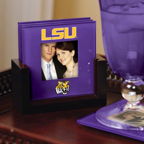 LSU Tigers Glass Photo Coaster Set