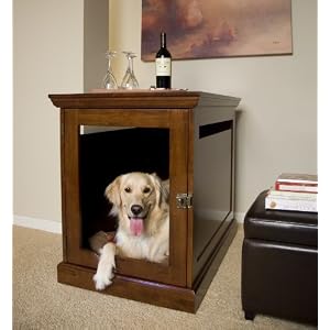 Small Mahogany TownHaus Hideaway Dog House Nightstand End Table