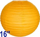 Orange Chinese/Japanese Paper Lantern/Lamp 16" Diameter - Just Artifacts Brand
