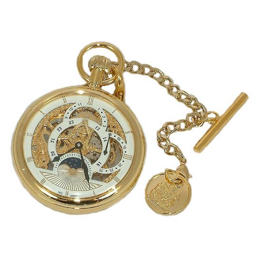 Gold Plated Solid Brass Pocket Watch
