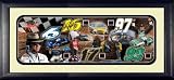 Roush Racing 2005 Team Collage Framed Unsigned Panoramic with 5 Tire Pieces