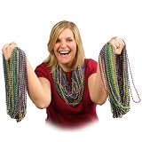 Assorted Mardi Gras Beads 144 count