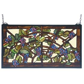 22W X 12H Tiffany Grape Arbor Window by Meyda
