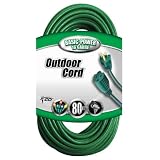 Coleman Cable 02353-05 80-Foot 16/3 Vinyl Landscape Outdoor Extension Cord, Green