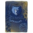 Memphis Grizzlies NBA Royal Plush Raschel Blanket (Fierce Series) (60x80")"