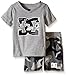 DC Apparel Baby Boys' Jersey Crew V- Neck Tee and French Terry Shorts