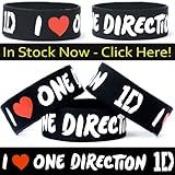 I Love One Direction Band One Inch Wristband 1D Wide 1