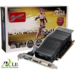 Axle nVidia GeForce GT520 2048 MB Grafikkarte Low Profile passiv (PCI-E, 2GB GDDR3 Speicher, 64-bit, Windows 7, DVI, VGA, HDMI)