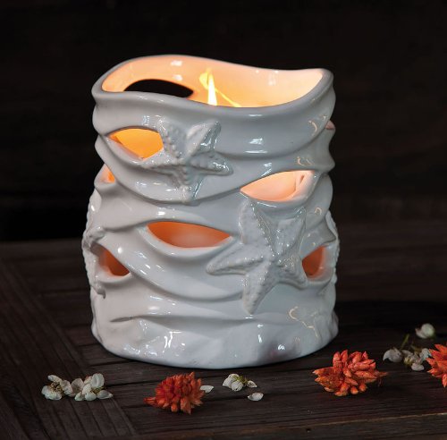 5 Starfish Ceramic Candle Holder Cutout