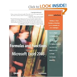 Formulas and Functions with Microsoft Excel 2003 Paul McFedries