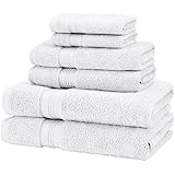 Pinzon 650-Gram Pima Cotton 6-Piece Towel Set - White