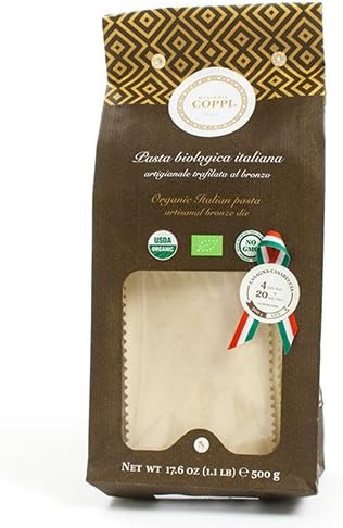 Organic Artisan Bronze-Die-Cut Lasagna Sheets by Masseria Coppi (500 gram)