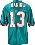 Dan Marino Autographed Teal Custom Throwback Jersey ~ Marino Hologram & PSA/DNA Authenticity