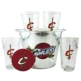 Cleveland Cavaliers Pint Glasses and Beer Bucket Set | Cleveland Cavaliers Gift Set Amazon.com