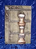 CHESS BOARD ROYAL GAME PIECE DELUXE WALL DECOR ACCENT - Casino Gameroom Table Match Club Style 44d