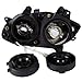 TCMT Pair Black Head light Lamp Assembly Fits For Yamaha YZF R1 1000 2004 2005 2006