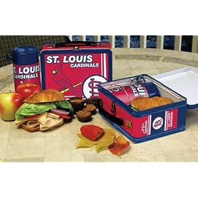 St Louis CARDINALS MLB Baseball Metal LUNCH BOX & Thermos Lunchbox New Gift St Louis CARDINALS MLB Baseball Metal LUNCH BOX & Thermos Lunchbox New Gift