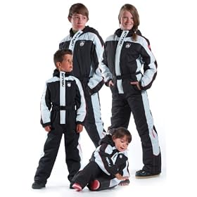 NEBULUS SKI SUIT SNOWLAND, ski overall, children/ youth, black and white, 5.000 mm water column