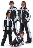 Nebulus Snowland - Combinaison de ski enfant/adolescent - Colonne d'eau 5000 mm - Noir/blanc