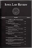 Iowa Law Review May 2010 Volume 95 Number 4 (Iowa Law Review, 95 Number 4)