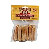 Smokehouse 100-Percent Natural Small Chicken Kabobs for Dogs, 12-Count Bag