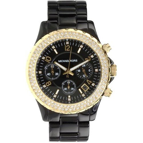 Michael Kors Quartz Black Gem Dial Black Band - Women's Watch MK5301