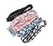 Aesthetinc Assorted Colors Bandanna Paisley Plaid Print Headbands Headwraps (5 Plaid Mix)
