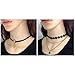 ZYG Women's Classic Black Velvet Punk Gothic Tattoo Lace Flower Choker Necklace