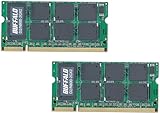 BUFFALO PC2-6400 800MHz 200Pin S.ODIMM 2GB 2g D2/N800-2GX2