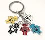Robots Charm Keychain Key Chain Ring
