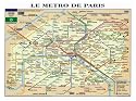 Le Metro de Paris Maps Art Poster Print, 32x24