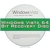 Windows Vista System Recovery disk Live Boot CD 64 bit DVD (disc works with Home Basic, Home Premium, Business, and Ultimate)