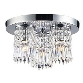 LAMPS BEAUTIFUL Crystal Lamps and Chandeliers, Optix Flush Mount Ceiling Fixture by Elk... by ELK Lighting