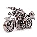 Retro Motorcycle Model, Metal Material, Electrolytic Plating Finish (Metallic black)