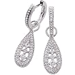 14K White Gold Diamond Earrings