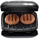 George Foreman GR0040B 2-Serving Classic Plate Grill, Black