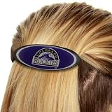 MLB Colorado Rockies Ladies Oval Barrette - Purple