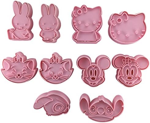 YeMarket 10pcs Cute Cartoon Cookie Cutters Biscuit Cutter Set