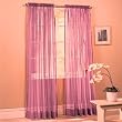 2 Piece Solid Pink Lilac Sheer Window Curtains/drape/panels/treatment 60w X 84l
