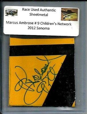 Richard Petty Signed Marcose Ambrose STANLEY Nascar Race Used Sheetmetal Piece - NASCAR Autographed Race Used Items