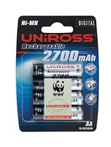 Uniross AA 2700mAh (4) Rechargeable Battery Ni-Mh