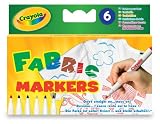 Crayola - 10596 - Loisir Créatif - 6 Feutres pour Tissu