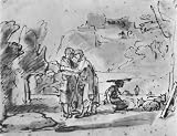 Rembrandt Harmensz. van Rijn (Jacob is welcomed by Laban) Art Poster Print - 13